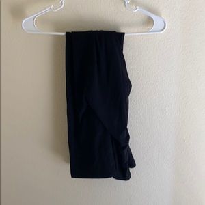 Black maxi skirt with slit